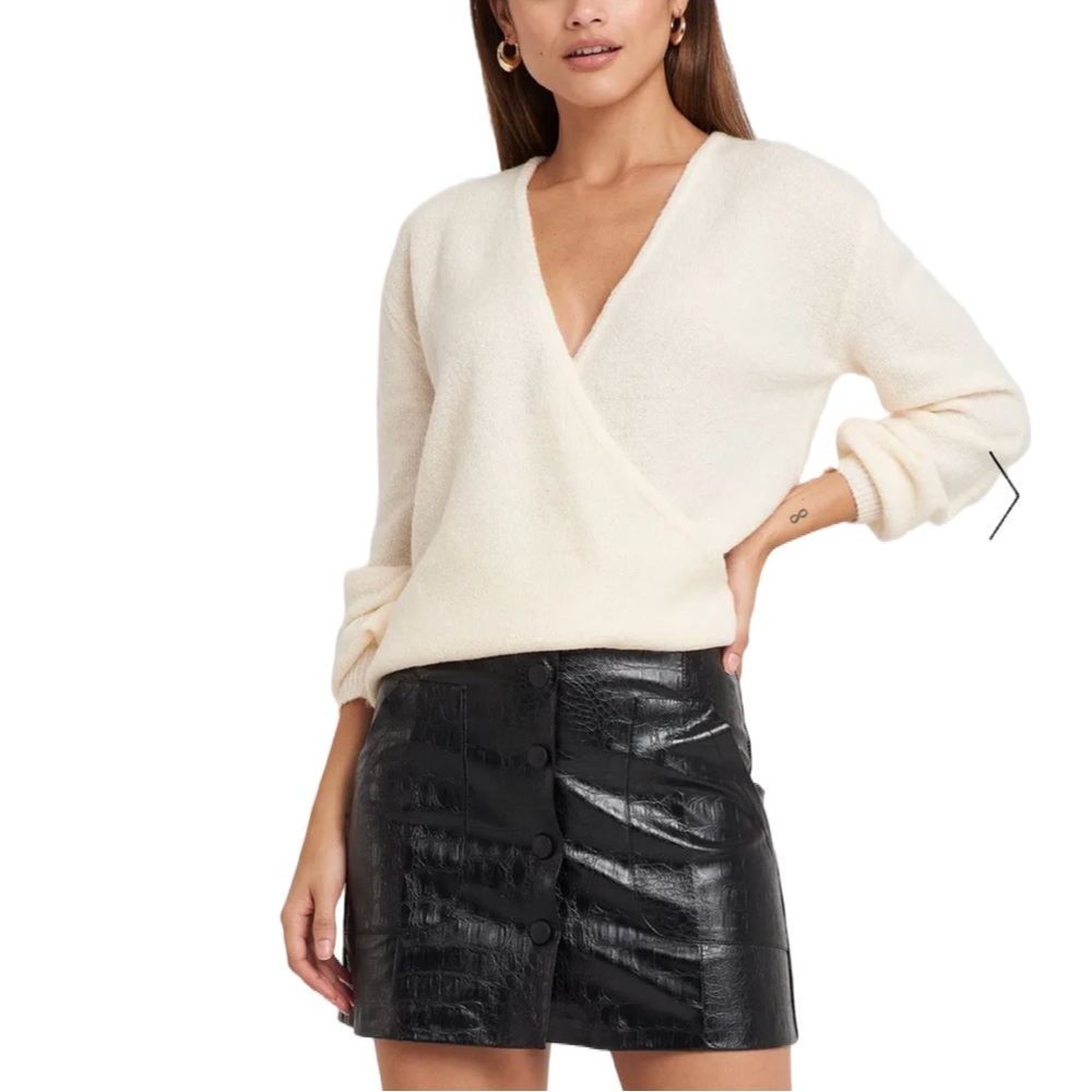NA-KD Croc Faux Leather Miniskirt